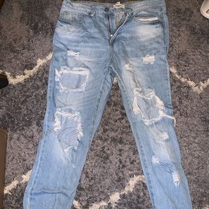 Ripped mom jeans